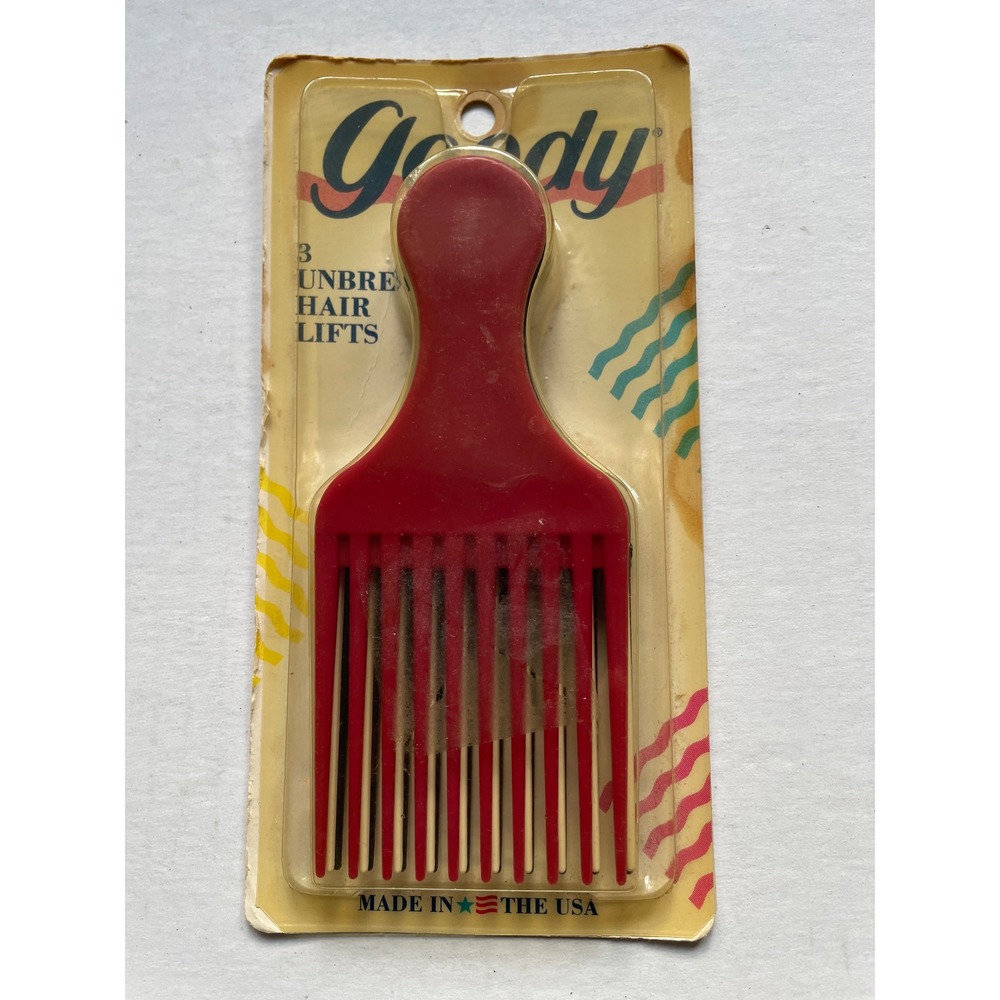 Vintage 1989 Goody Hair Picks/Lifts Package of 3 Combs Made in USA NEW